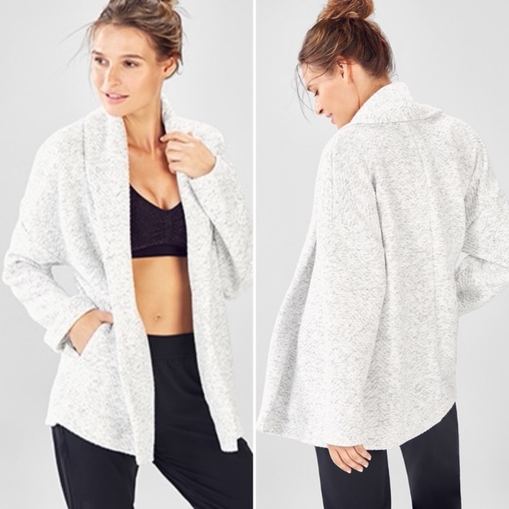 Fabletics Vanessa Quilted Cardigan Jacket EUC